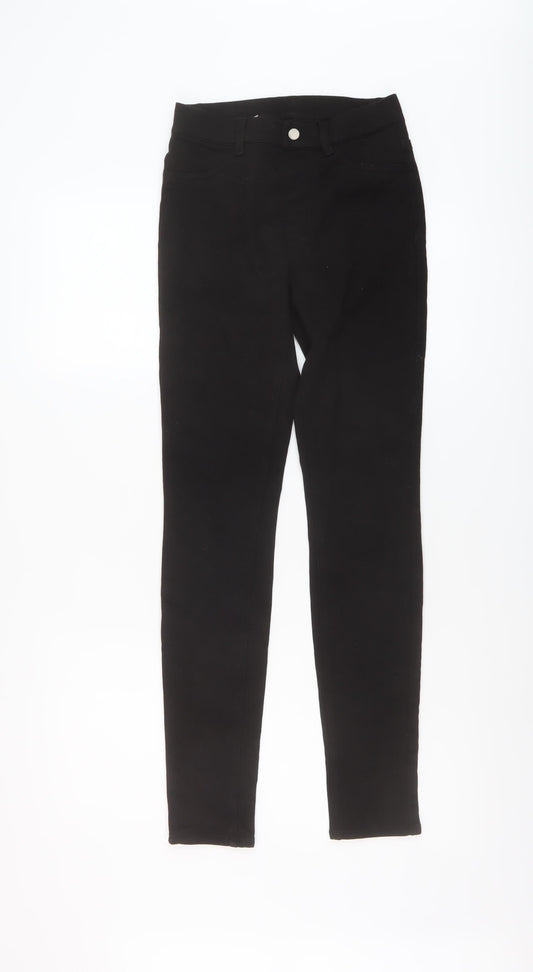 Uniqlo Womens Black Cotton Jegging Leggings Size XS L29 in