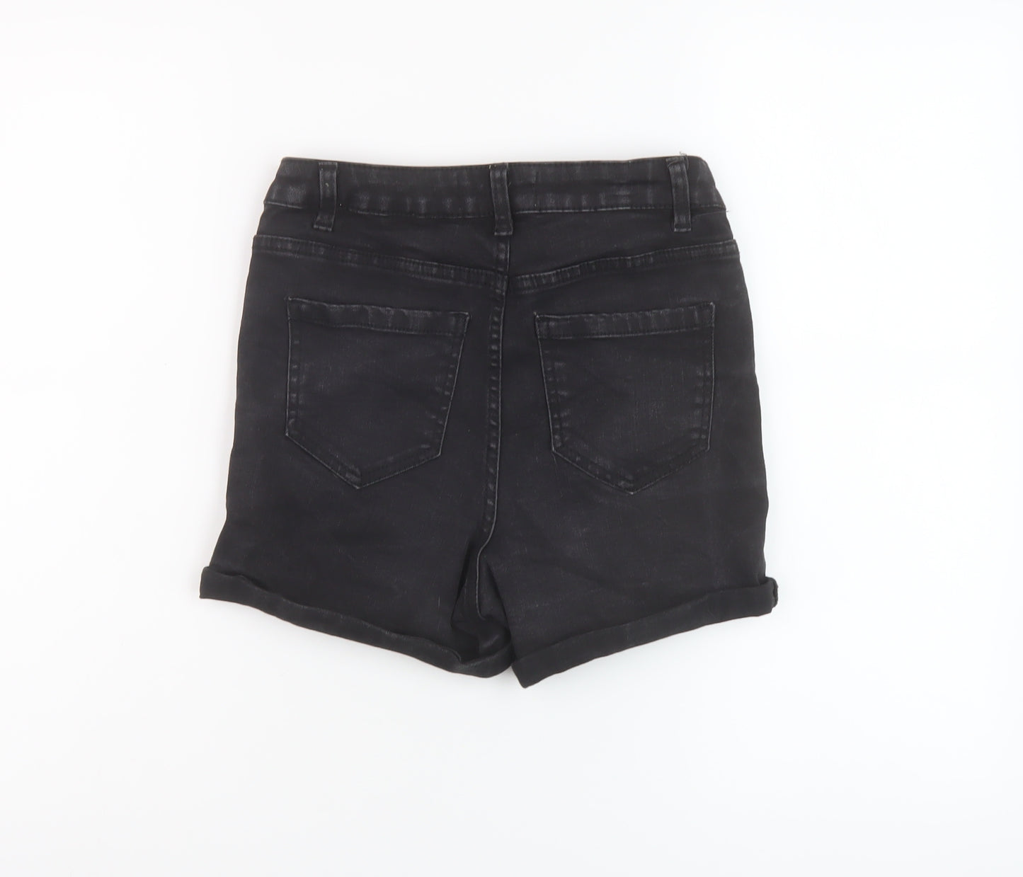 New Look Girls Black Cotton Hot Pants Shorts Size 12 Years Regular