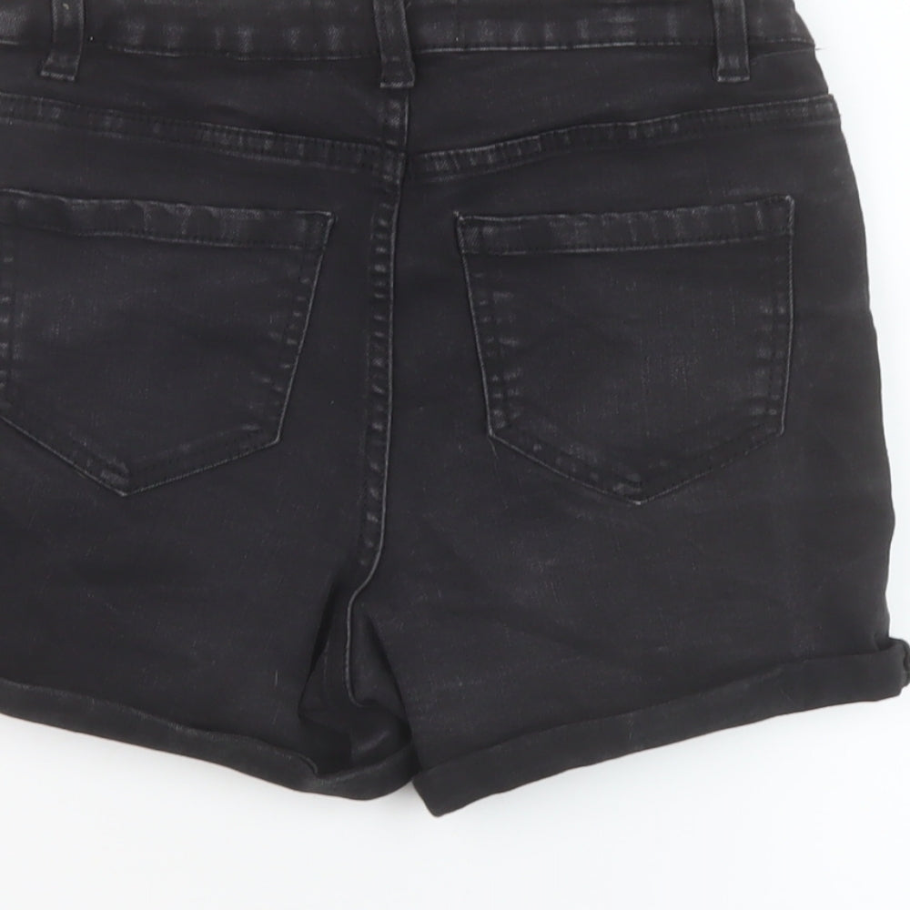 New Look Girls Black Cotton Hot Pants Shorts Size 12 Years Regular