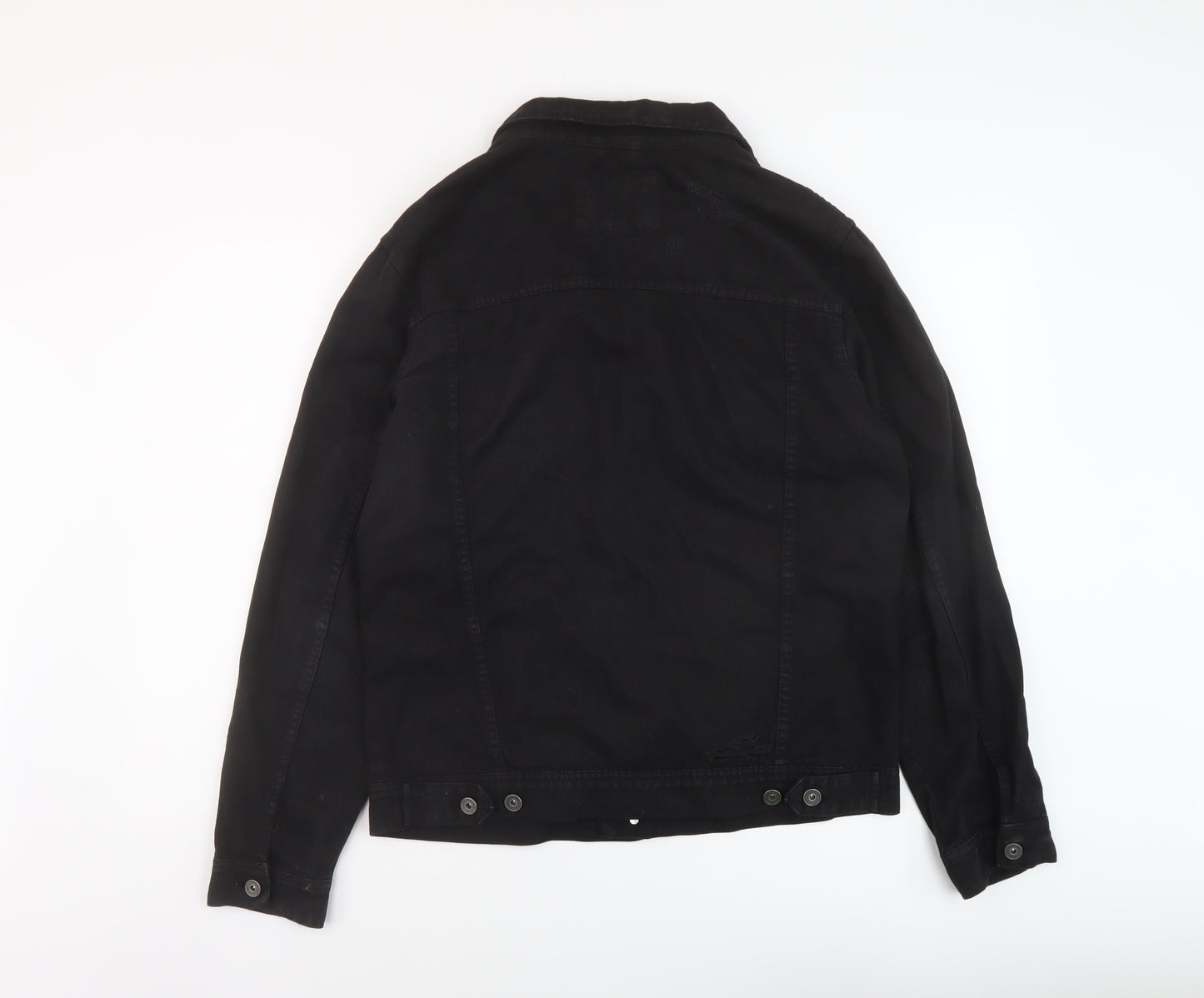 Pull&Bear Mens Black Jacket Size L Button