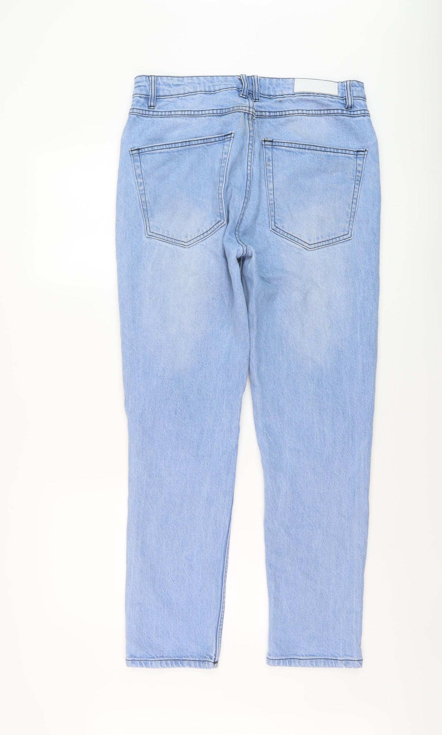 Bolongaro Mens Blue Cotton Straight Jeans Size 30 in L29 in Regular Button