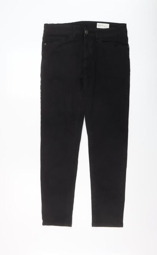 Denim & Co. Mens Black Cotton Skinny Jeans Size 30 in L30 in Regular Button