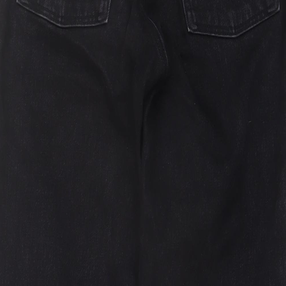 Abercrombie & Fitch Womens Black Cotton Straight Jeans Size 26 in L31 in Regular Button