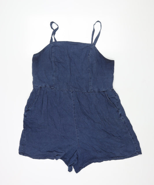 Old Navy Womens Blue Lyocell Playsuit One-Piece Size XL L4 in Pullover