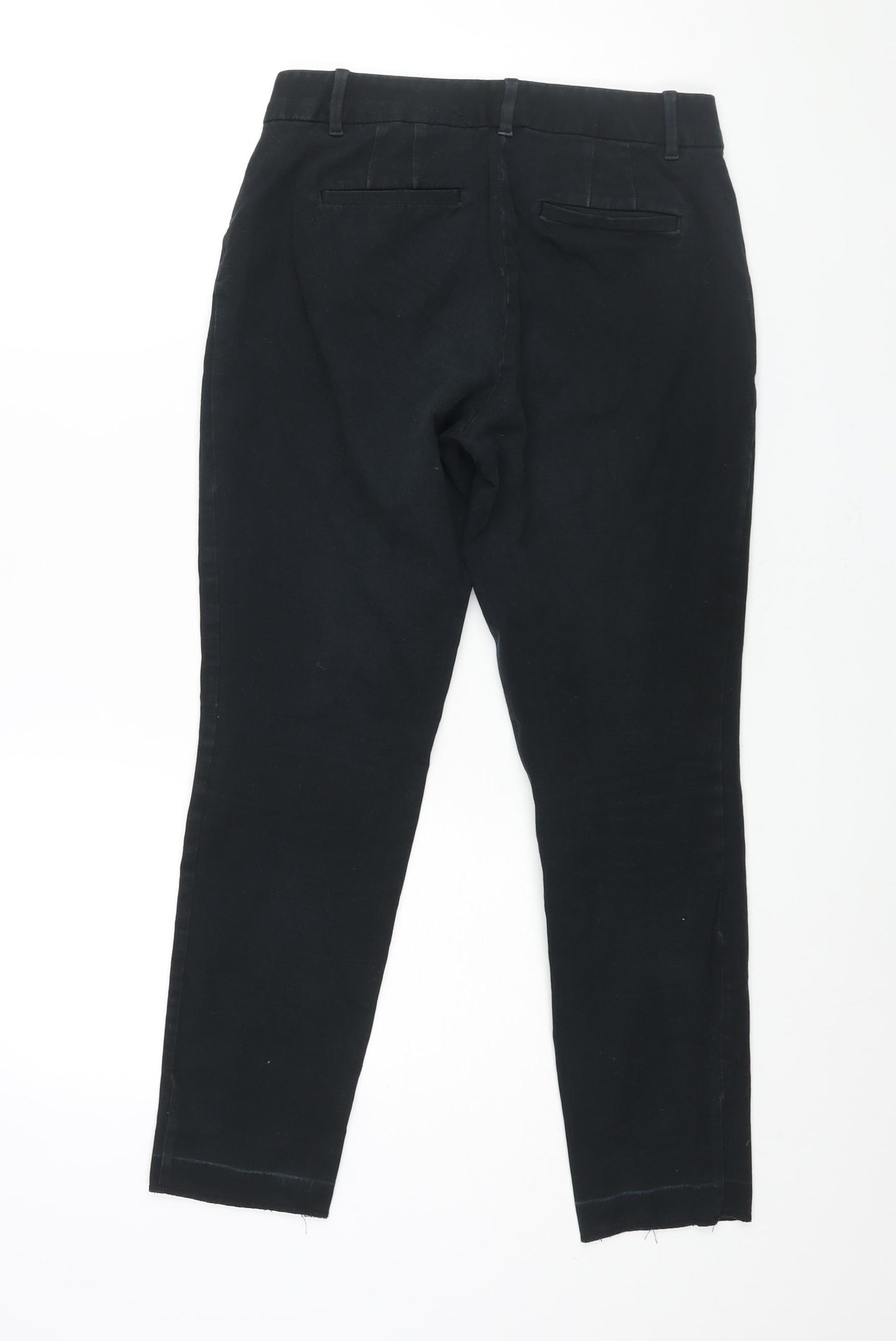 Gap Womens Black Cotton Trousers Size 6 L27 in Regular Zip