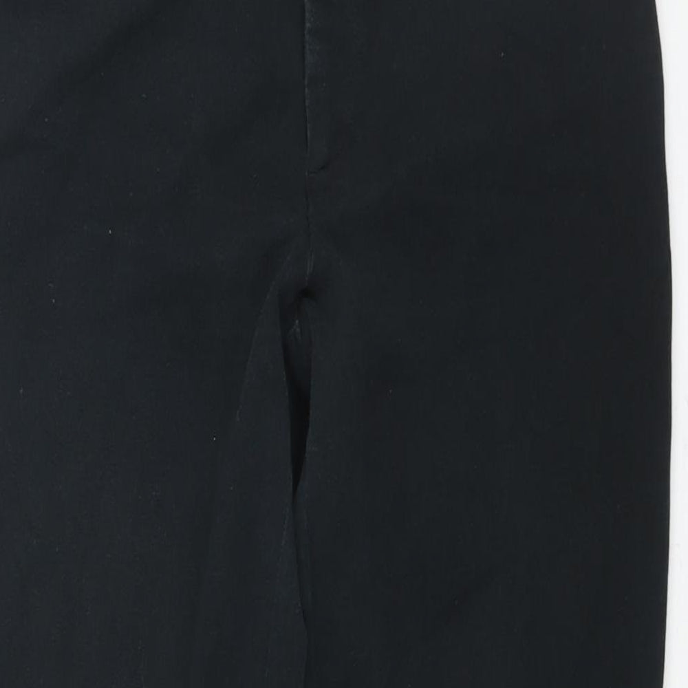 Gap Womens Black Cotton Trousers Size 6 L27 in Regular Zip