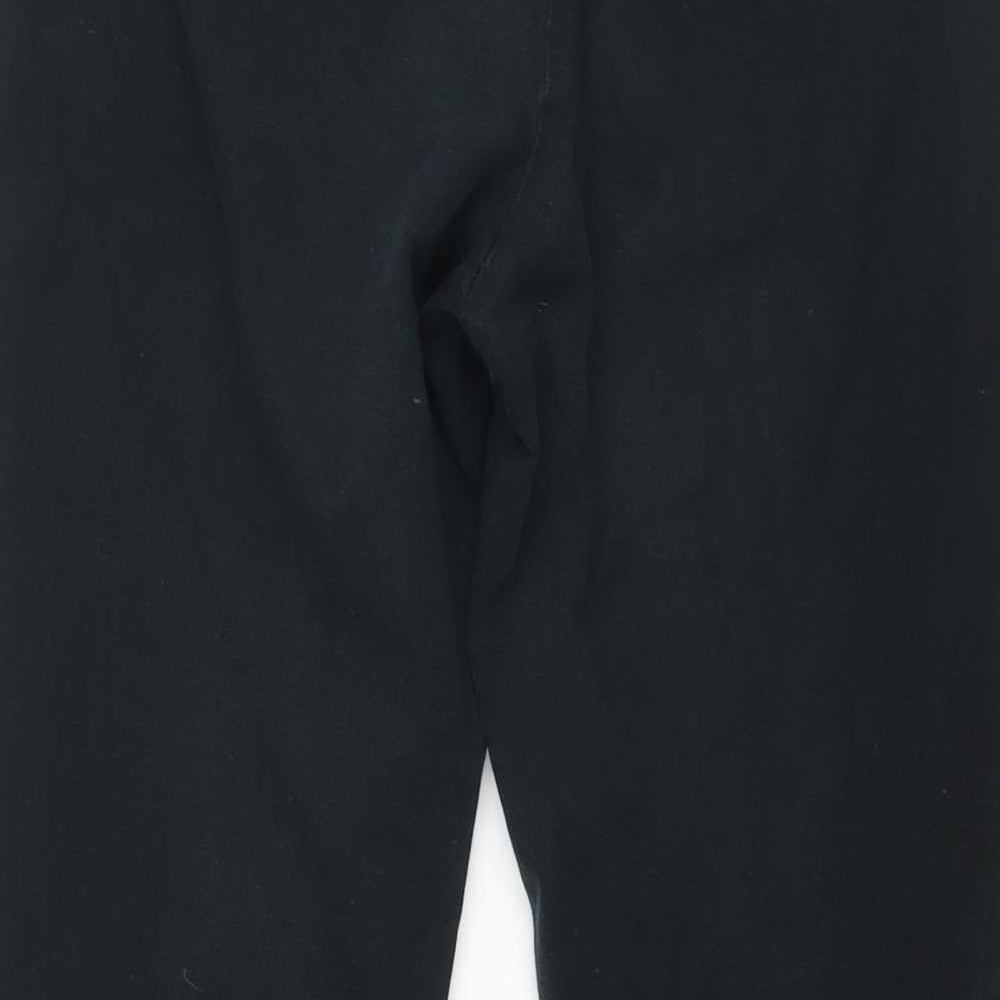 Gap Womens Black Cotton Trousers Size 6 L27 in Regular Zip