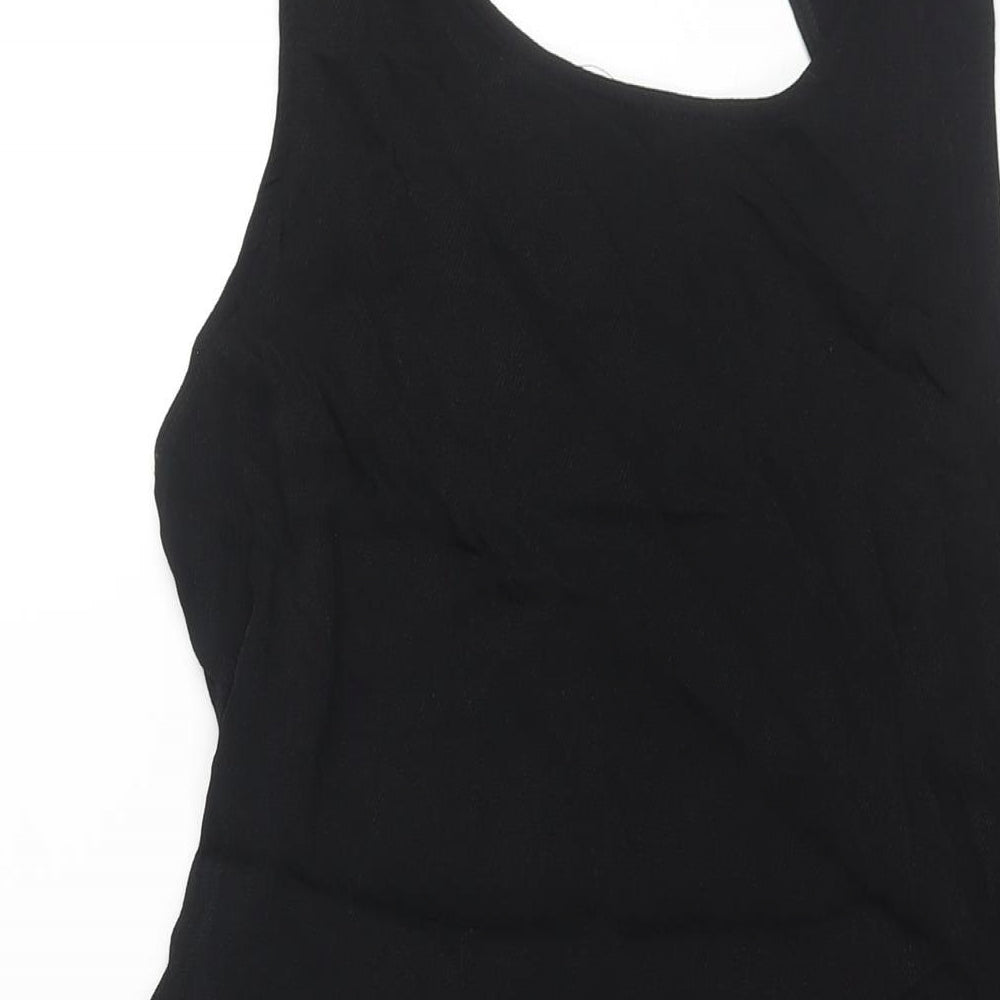 River Island Womens Black Viscose Camisole Blouse Size 18 Scoop Neck - Buckle