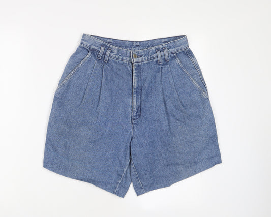 Levi's Womens Blue Cotton Cut-Off Shorts Size 10 L7 in Regular Zip - Pleated, Dockers