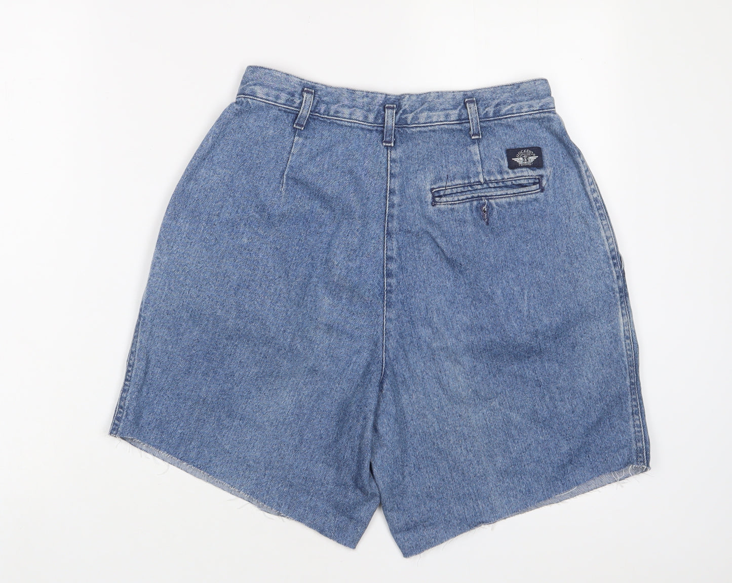 Levi's Womens Blue Cotton Cut-Off Shorts Size 10 L7 in Regular Zip - Pleated, Dockers