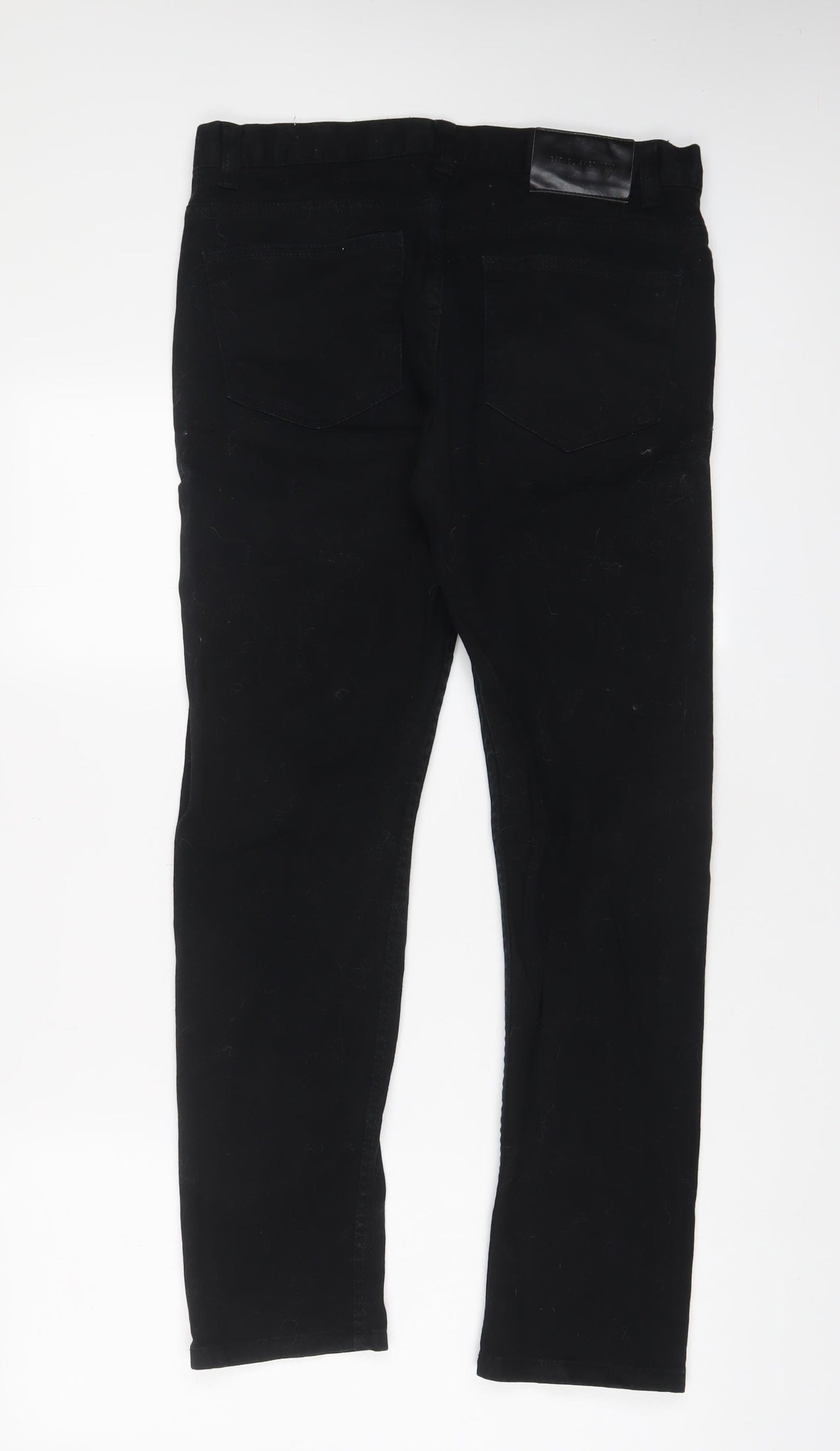 Denim & Co. Mens Black Cotton Straight Jeans Size 30 in L32 in Slim Zip