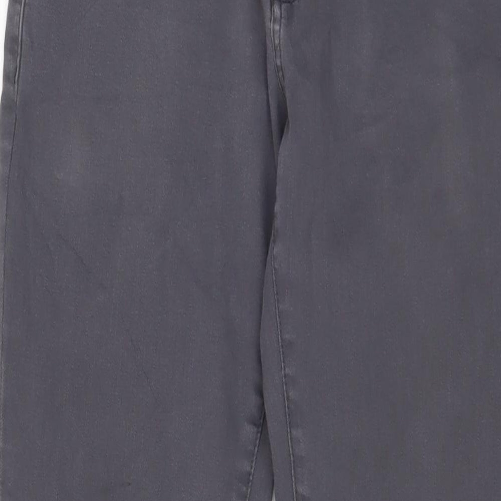 ALTINYILDIZ Mens Grey Cotton Straight Jeans Size 30 in L30 in Regular Zip