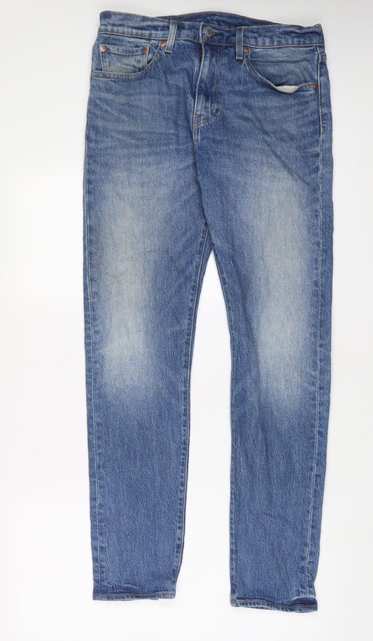 Levi's Mens Blue Cotton Skinny Jeans Size 32 in L34 in Regular Zip