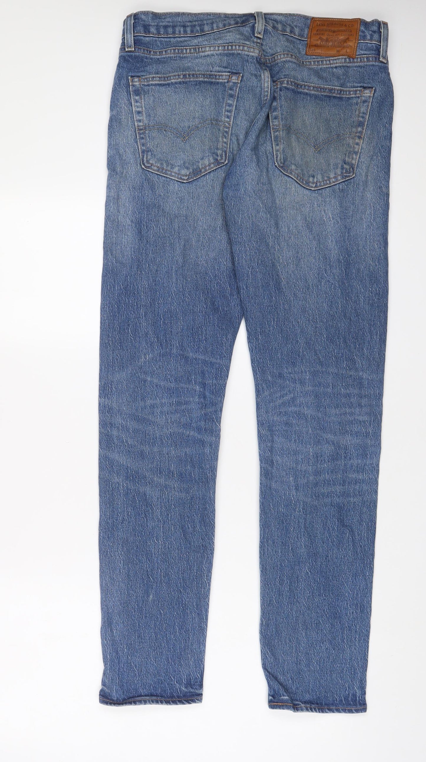 Levi's Mens Blue Cotton Skinny Jeans Size 32 in L34 in Regular Zip