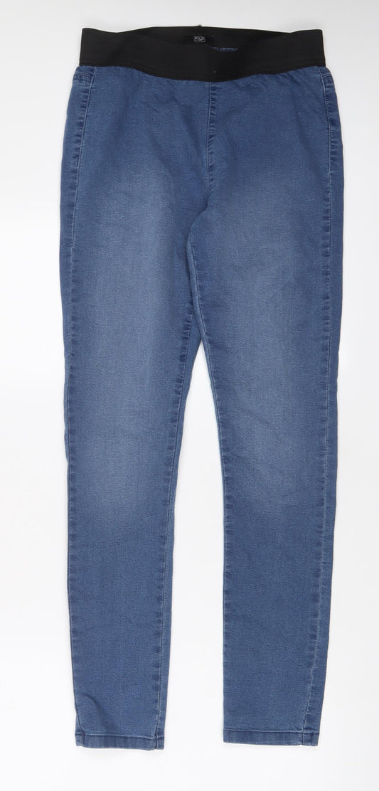 F&F Womens Blue Cotton Jegging Jeans Size 10 L30 in Regular