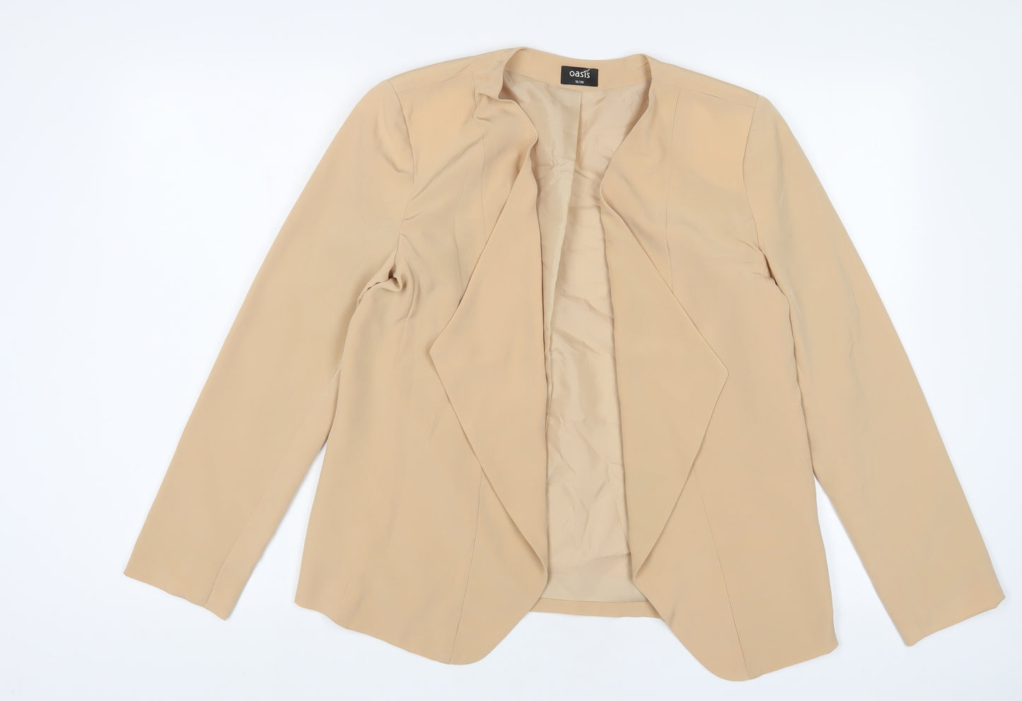 Oasis Womens Beige Jacket Blazer Size 10 - Open