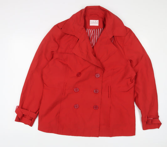 Yazz Womens Red Jacket Size 22 Button