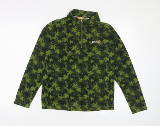 Regatta Mens Green Camouflage Polyester Pullover Sweatshirt Size S