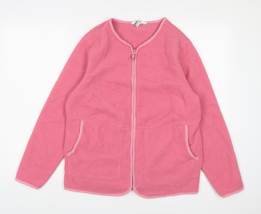 Marks and Spencer Womens Pink Jacket Size M Zip - Pockets