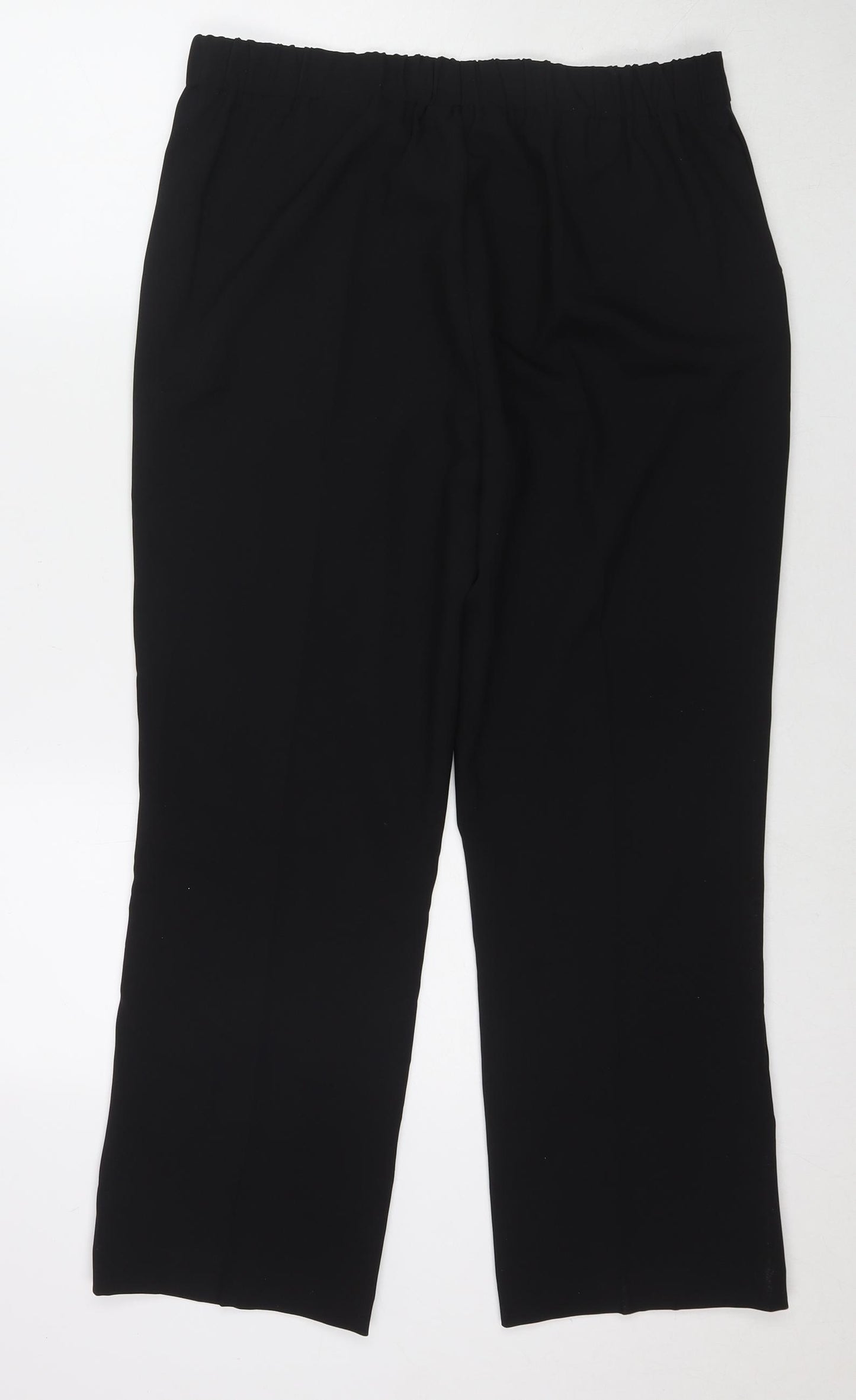 Bonmarché Womens Black Polyester Trousers Size 14 L26 in Regular