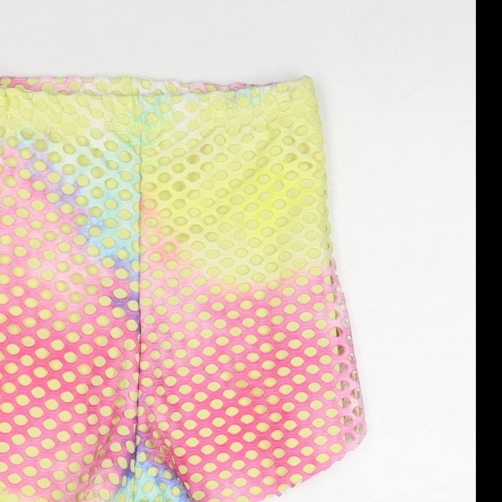 Stylewise Womens Multicoloured Colourblock Polyester Hot Pants Shorts Size S L3 in Regular Pull On - Size S/M