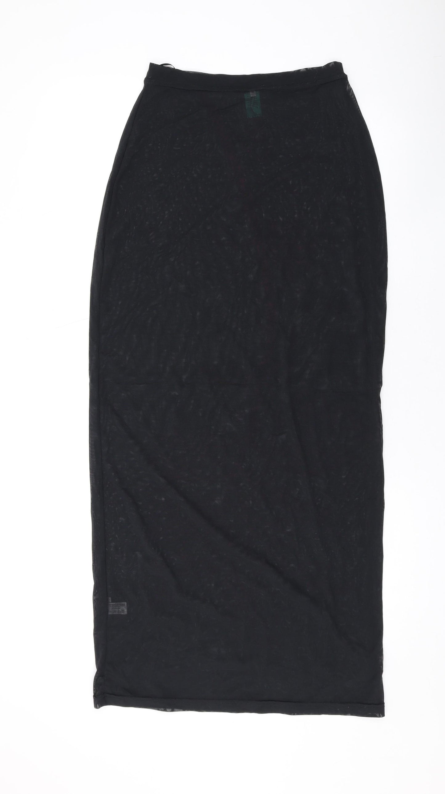 Suture Womens Black Geometric Nylon Maxi Skirt Size M