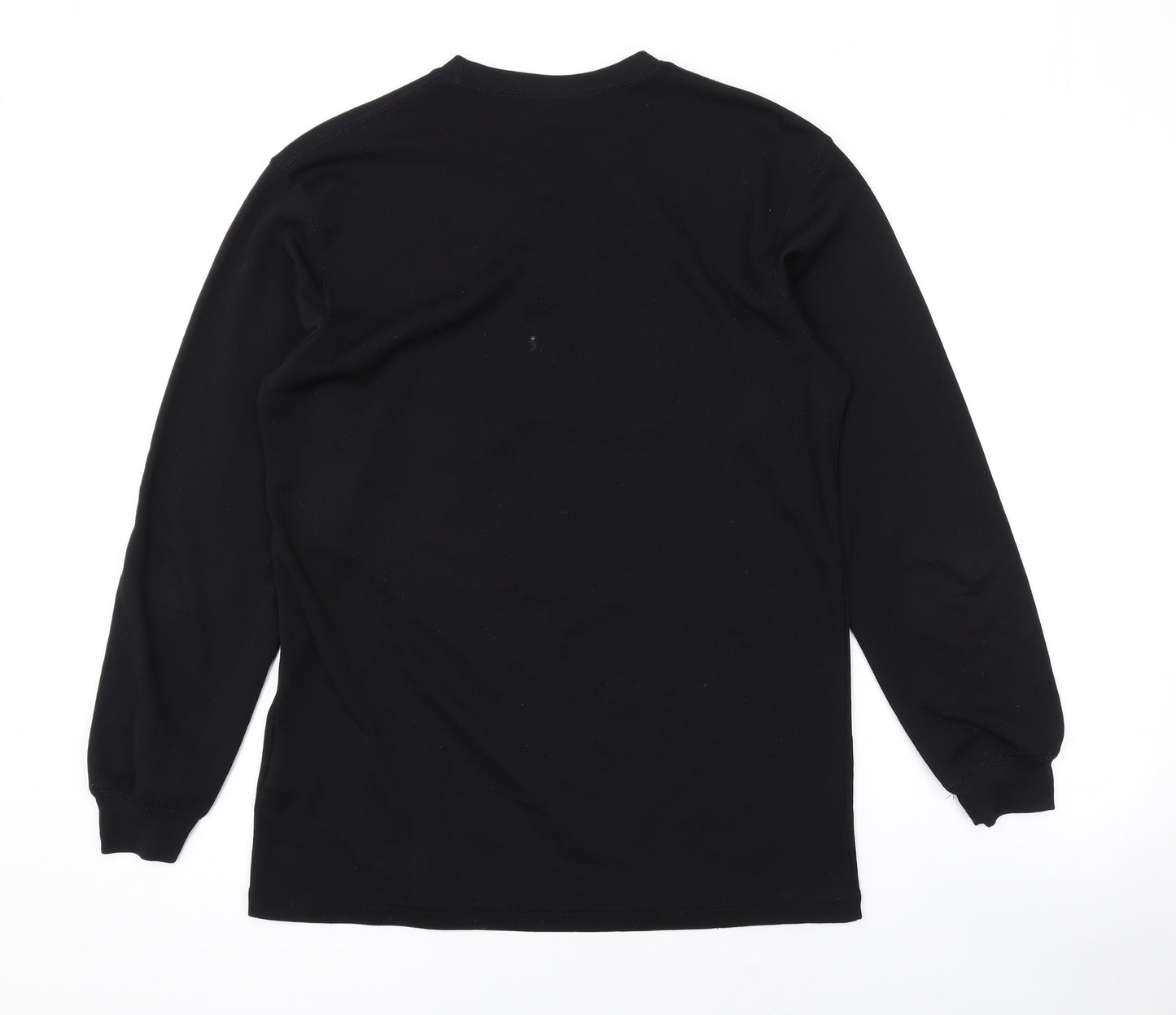 Campri Mens Black Polyester Basic Casual Size XL Round Neck Pullover