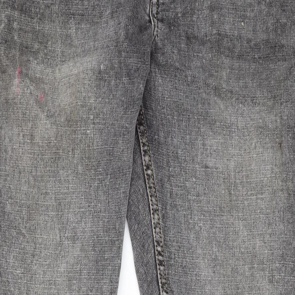 Mbrella Mens Grey Cotton Skinny Jeans Size 30 in L30 in Regular Zip