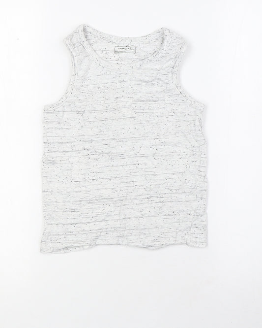 NEXT Boys Grey Cotton Basic Tank Size 5 Years Crew Neck - Pocket