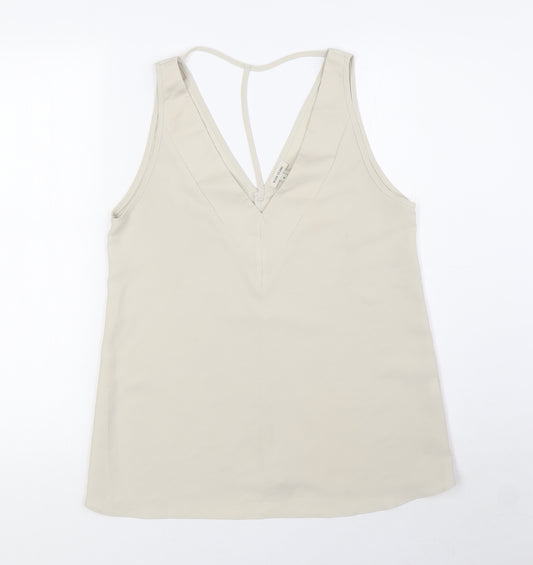 River Island Womens Beige Polyester Camisole Blouse Size 6 V-Neck