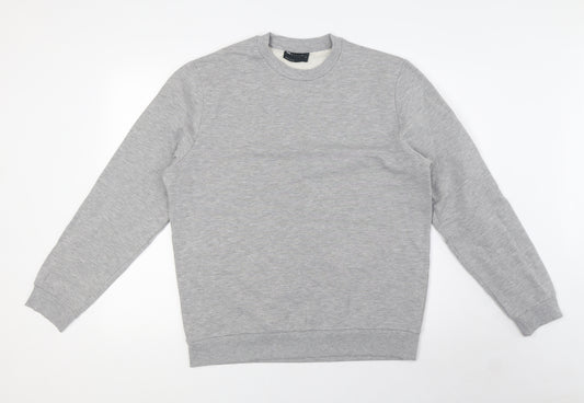 ASOS Mens Grey Cotton Pullover Sweatshirt Size M