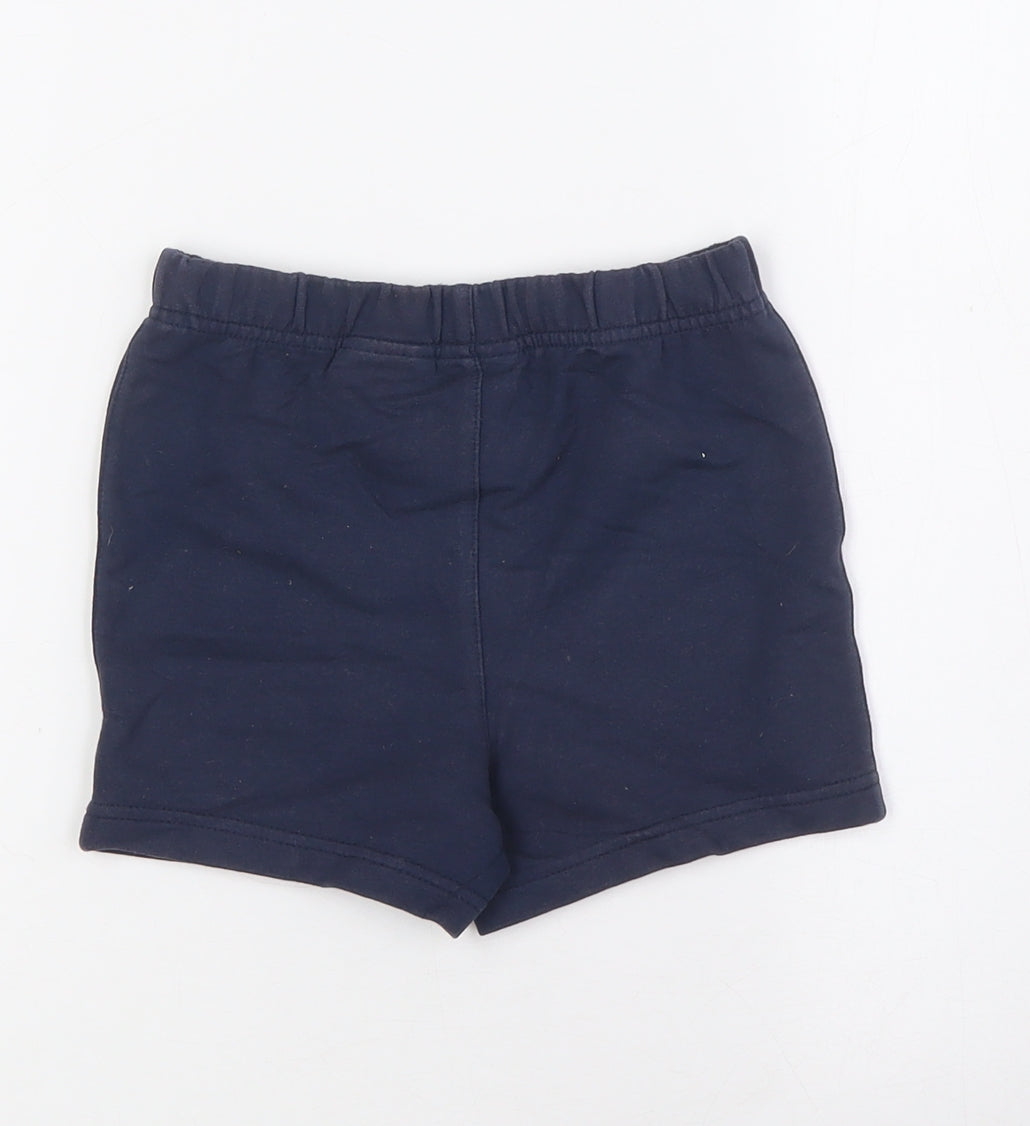 Nike Air Boys Blue Cotton Bermuda Shorts Size 2-3 Years Regular - Waist 10inc Inside Leg 2.5inc