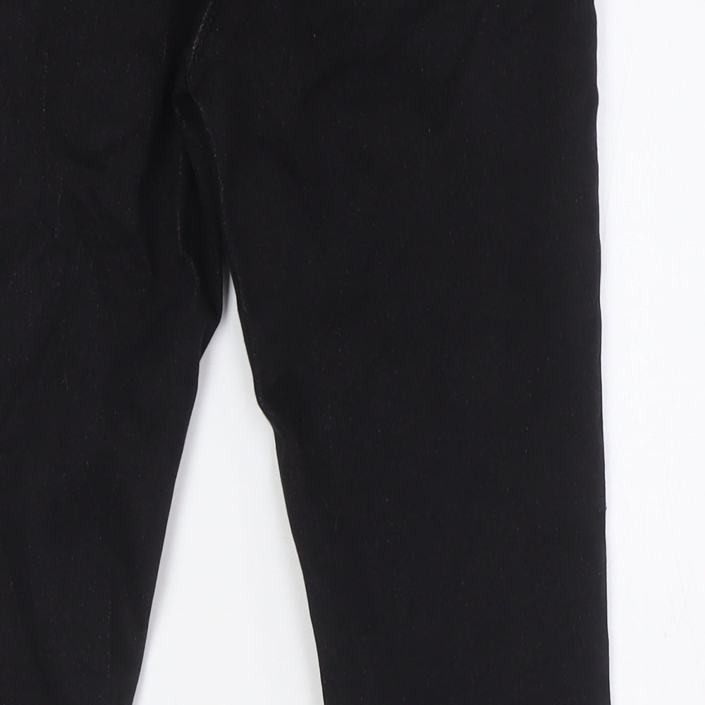 NEXT Womens Black Cotton Skinny Jeans Size 12 L31 in Regular Tie