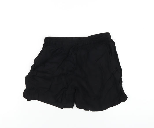 Uniqlo Womens Black Viscose Basic Shorts Size S Regular Pull On