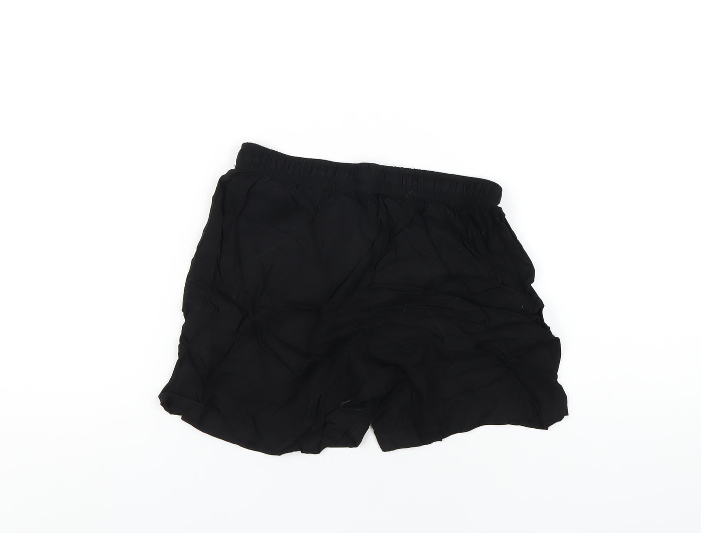 Uniqlo Womens Black Viscose Basic Shorts Size S Regular Pull On