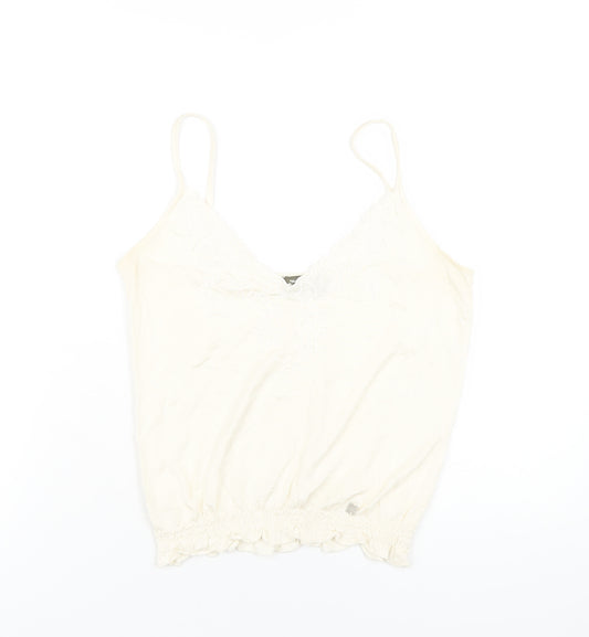 Ted Baker Womens Ivory Polyester Camisole T-Shirt Size 12 V-Neck