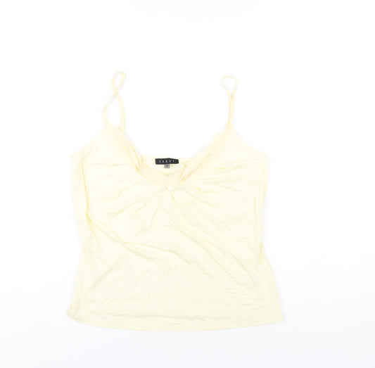 Coast Womens Ivory Modal Camisole T-Shirt Size 12 V-Neck