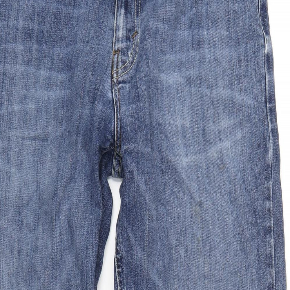 Levi's Mens Blue Cotton Straight Jeans Size 32 in L30 in Regular Zip