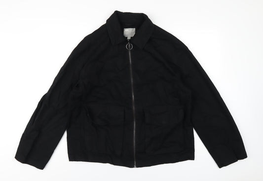 ASOS Womens Black Jacket Size 12 Zip