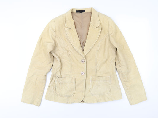 Foxhole Womens Beige Jacket Blazer Size 12 Button