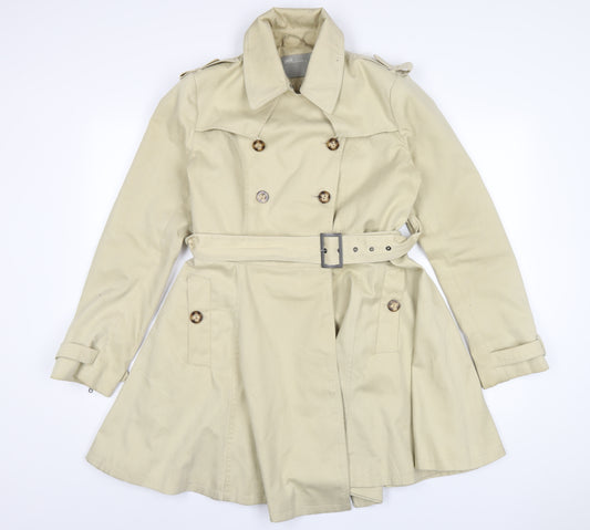 ASOS Womens Beige Trench Coat Coat Size 12 Button