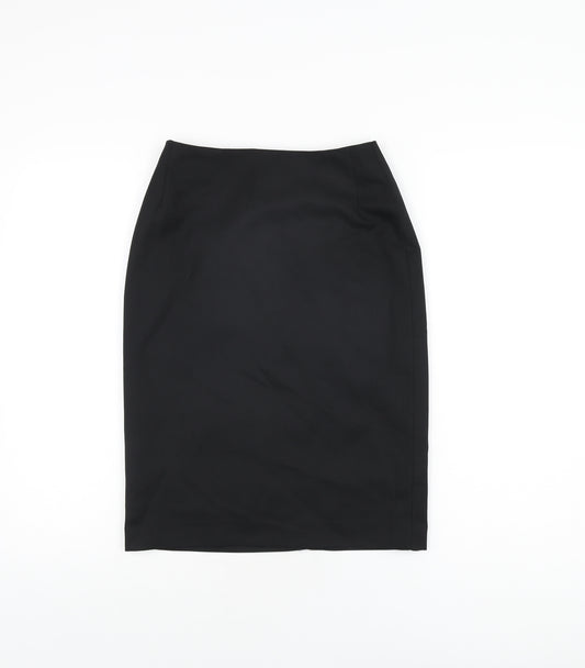 Brook Taverner Womens Black Polyester Straight & Pencil Skirt Size 6 Zip