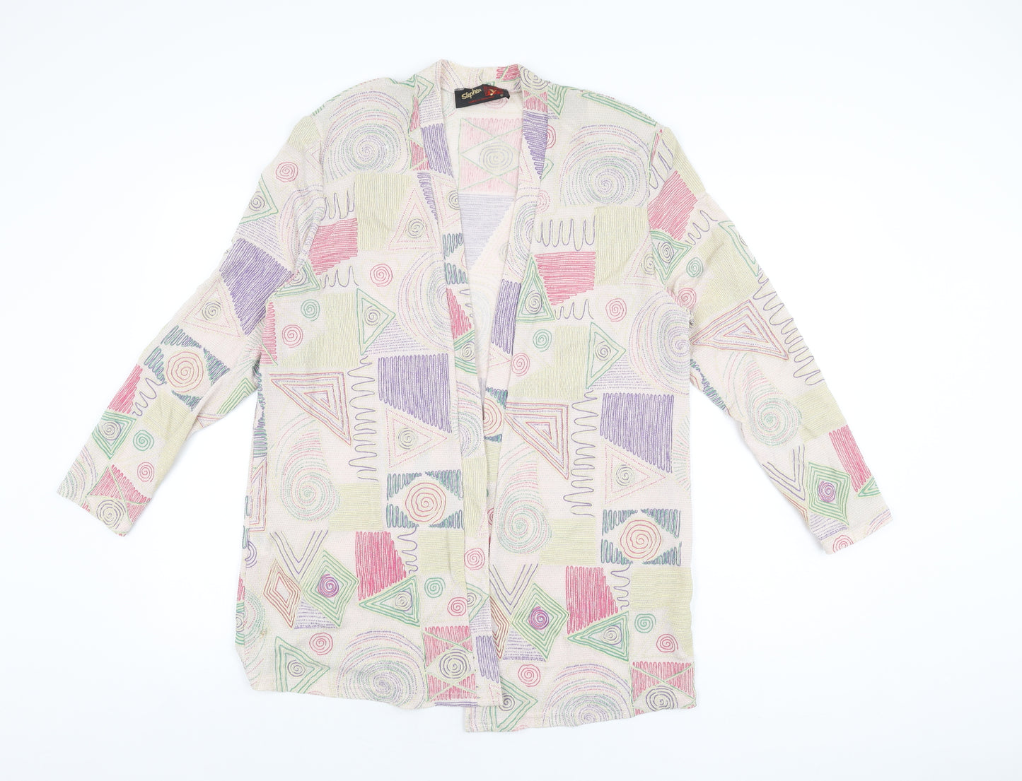 Stephen Y Womens Multicoloured Geometric Jacket Size M