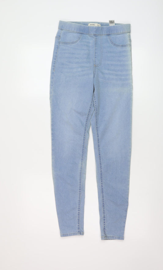 Marks and Spencer Womens Blue Cotton Jegging Jeans Size 8 L28 in Regular