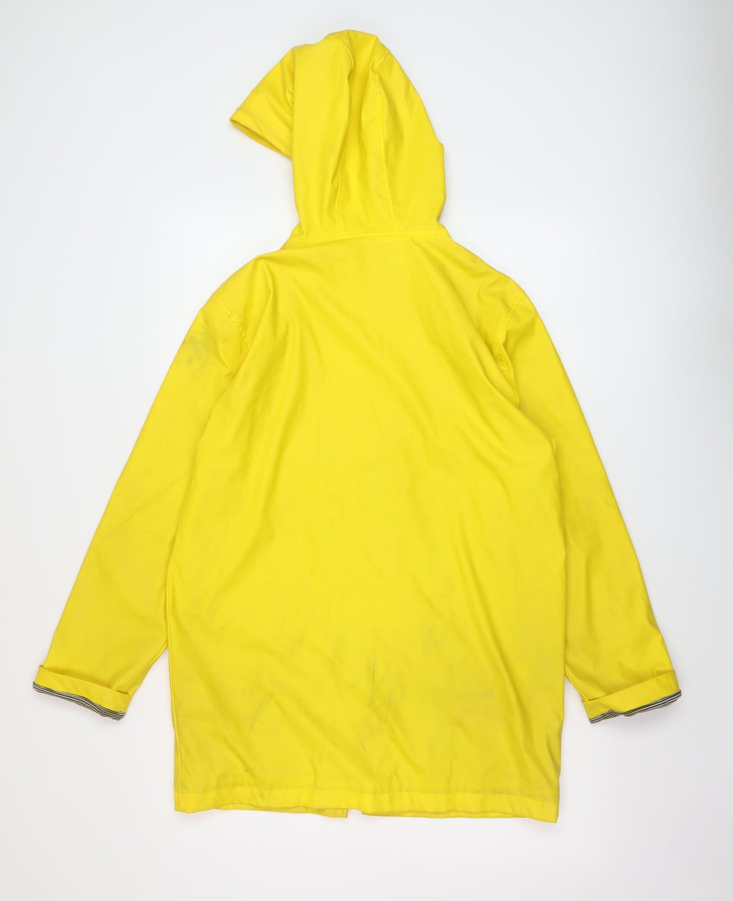 Petit Bateau Womens Yellow Rain Coat Coat Size XS Snap