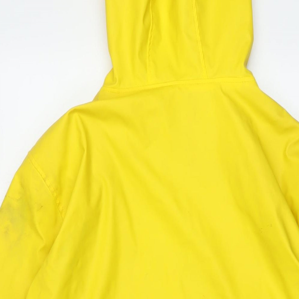 Petit Bateau Womens Yellow Rain Coat Coat Size XS Snap