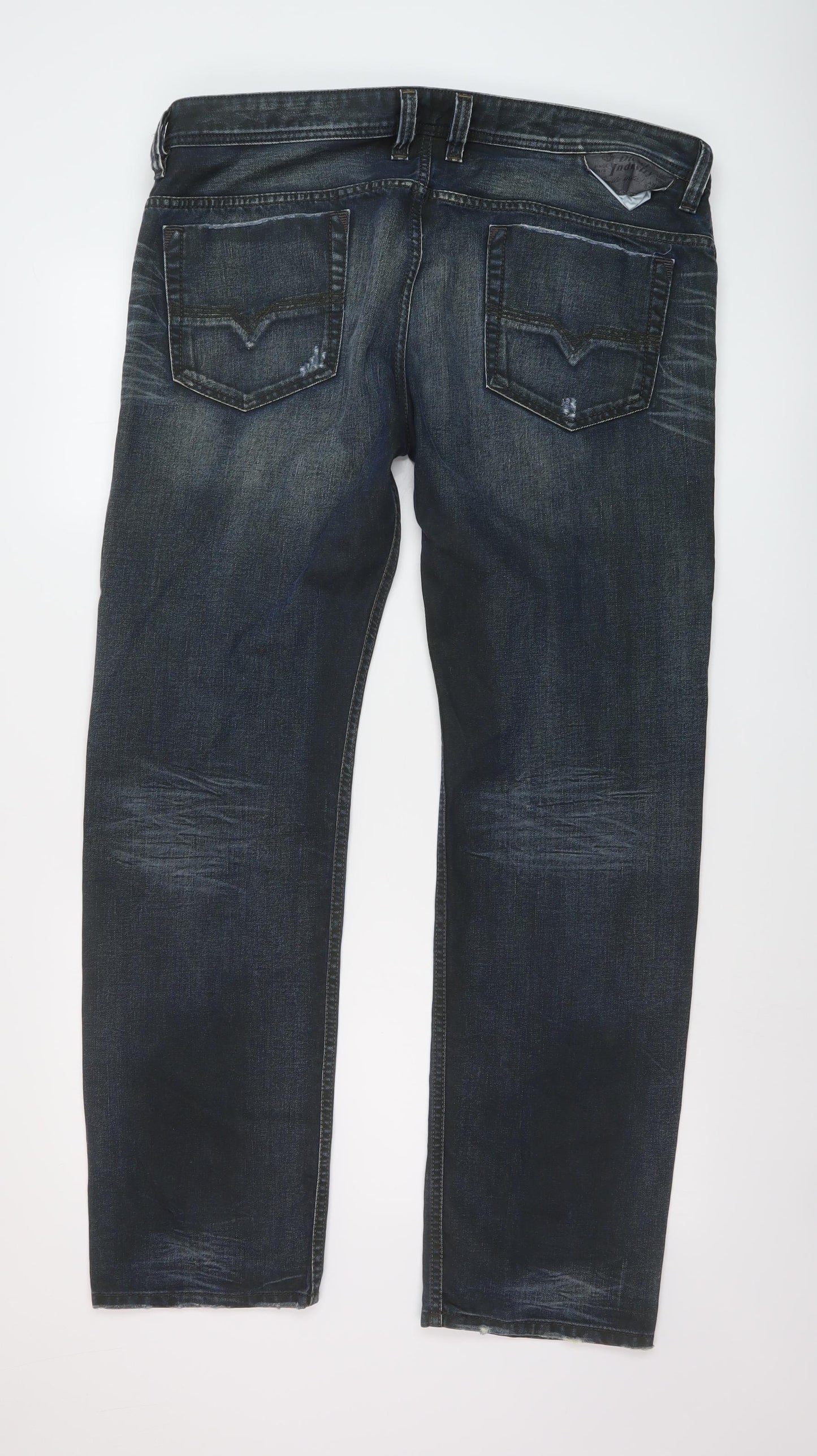 Diesel Mens Blue Cotton Straight Jeans Size 36 in L30 in Regular Button