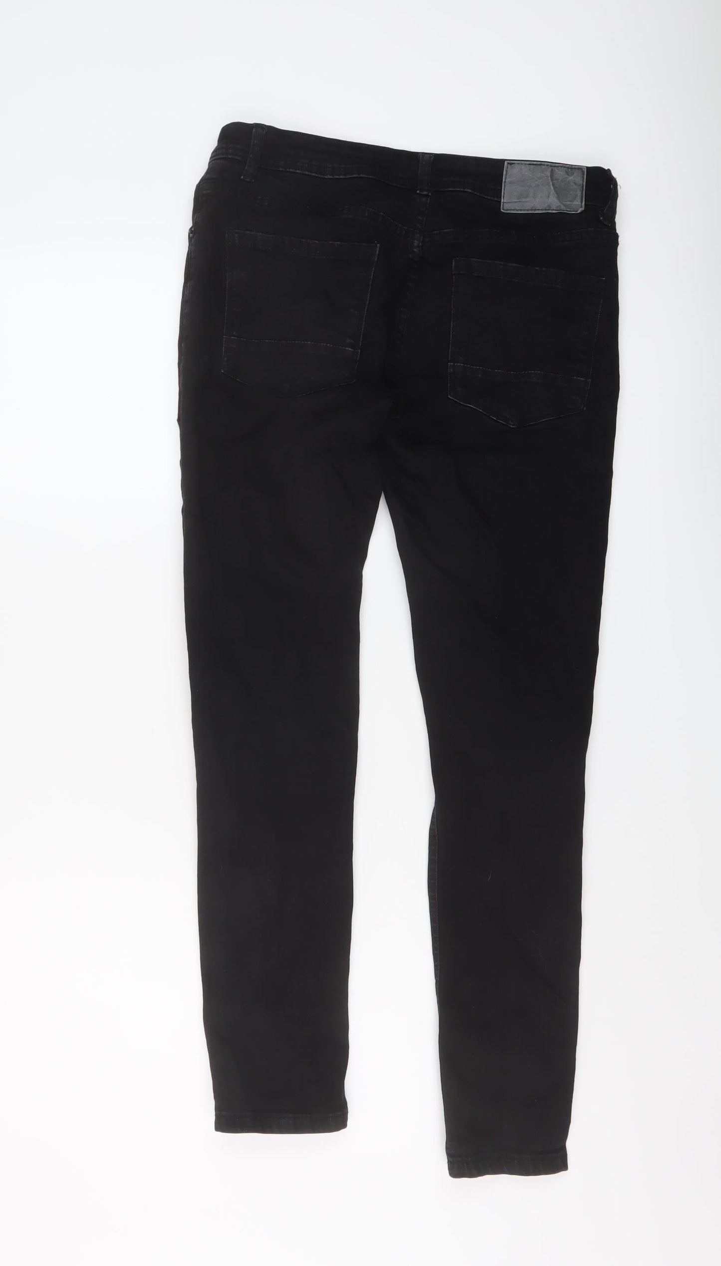 Denim & Co. Mens Black Cotton Skinny Jeans Size 30 in L30 in Regular Button