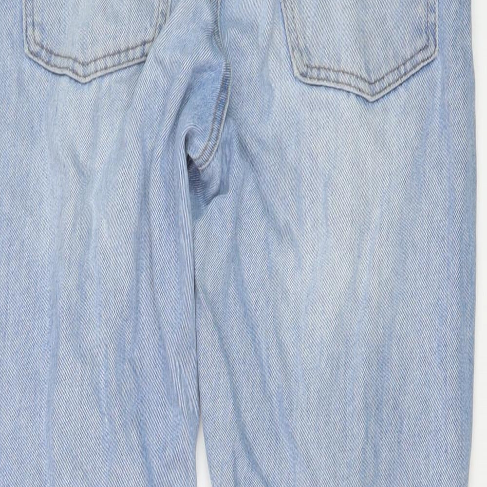 Pimke Womens Blue Cotton Mom Jeans Size 26 in L26 in Regular Button