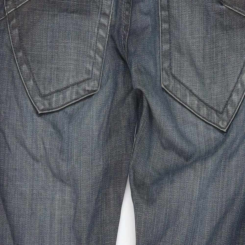 Bench Mens Blue Cotton Straight Jeans Size 36 in L31 in Regular Button